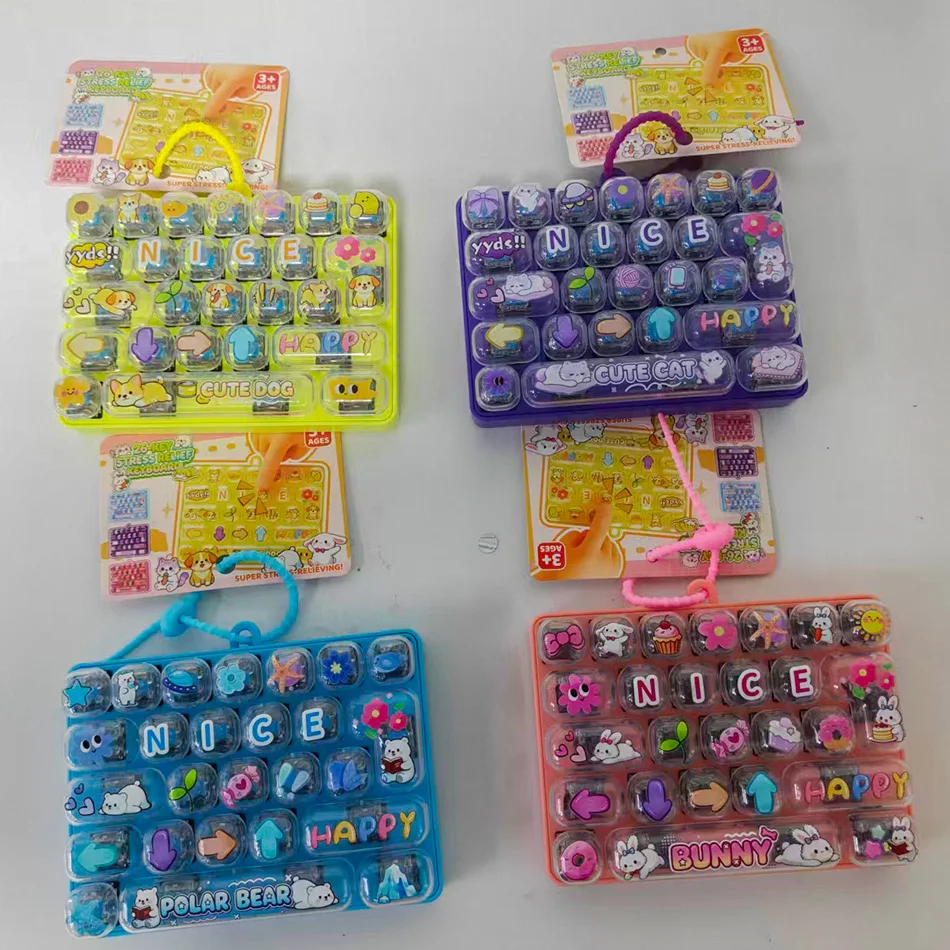 2026 New Keycap Clicker Key Cap Keychain Keyboard Key Caps Stress Releasing Charm Keychain Gifts 26-keycap Giant Keycap Gifts