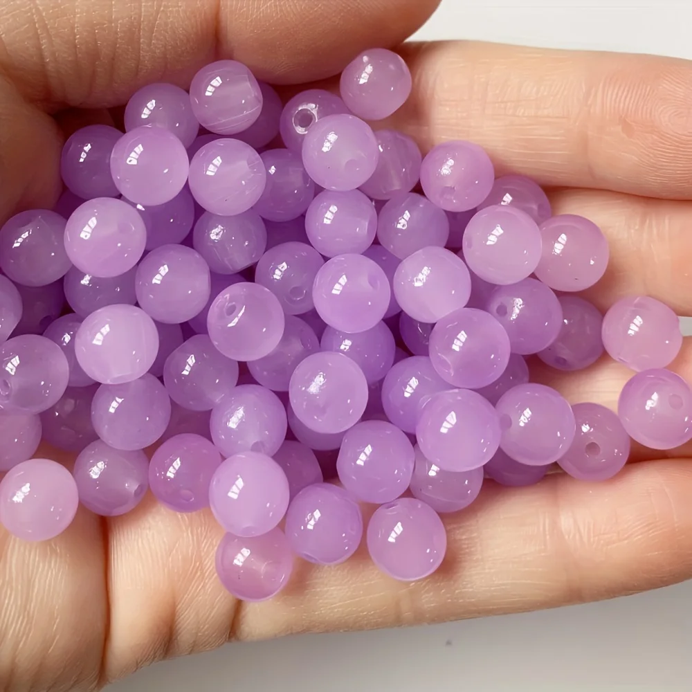 50pcs/8mm Solid Color Glass Beads, Beading & Jewelry Making Essentials Colorful, Fashion, Trendy DIY Craft Supplies for Handmade