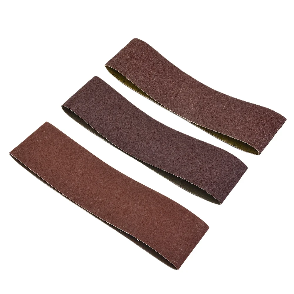 Equipment Sanding Belt Workshop 3pcs 40/80/120 Grit 76x533mm Abrasive Alumina Grinding Kit Polishing Sandpaper