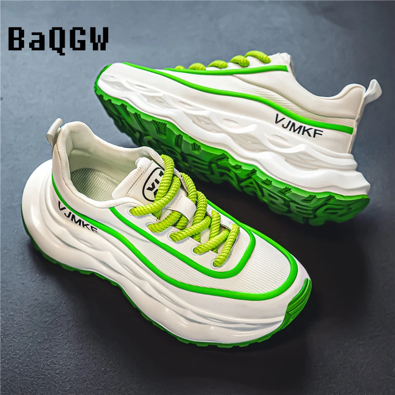 

Designer Men's Sports Shoes Breathable Comfortable Casual Height Increased Platform Shoes Non-slip Thick-soled Chunky Sneakers