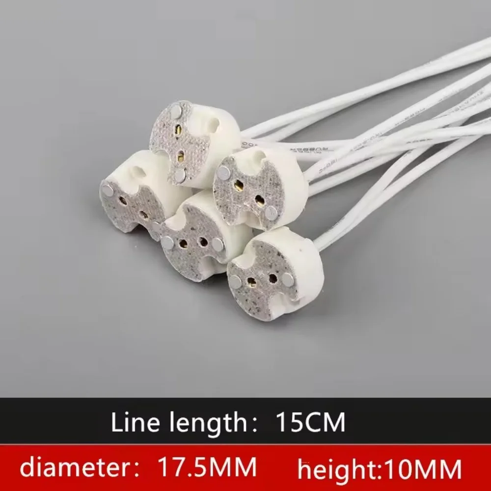 MR16 MR11 GU5.3 G4 Lamp Holder Bulb Base with Wire Ceramic Halogen Socket Pottery Connector 12V - 220V Led Light  led bulb