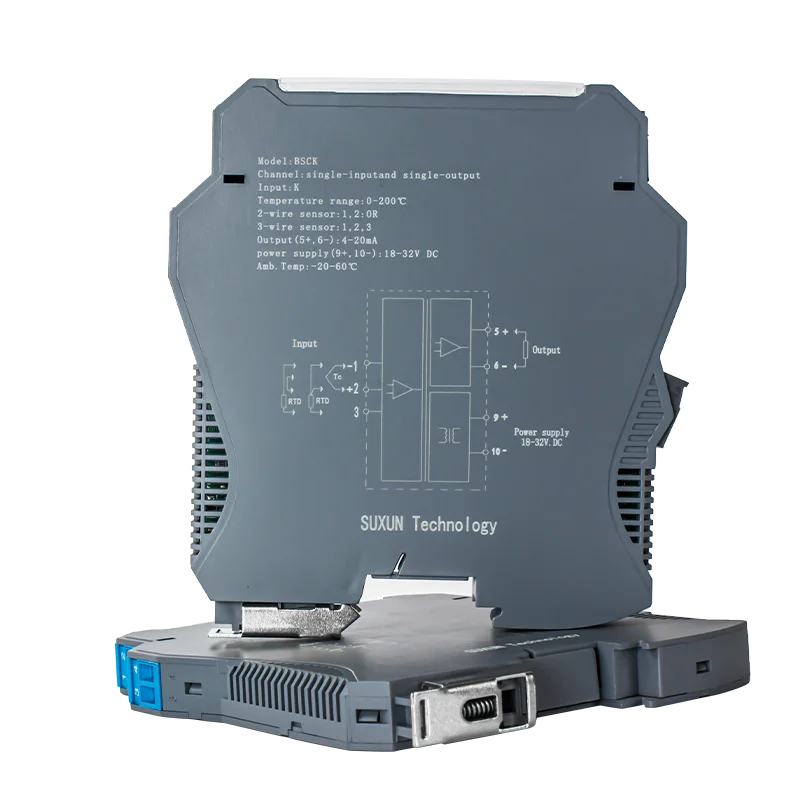 K J S type Thermocouple Temperature Transmitter TC Signals With 4-20mA 0-10V output Temperature Sensor Converter