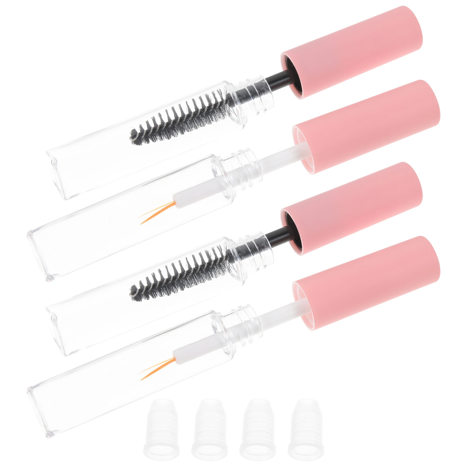 4 pezzi riutilizzabili tubo di mascara vuoto bacchetta per ciglia trasparente piccola punta dell'ombra bottiglia di rivestimento strumento di trucco durevole tubo di mascara