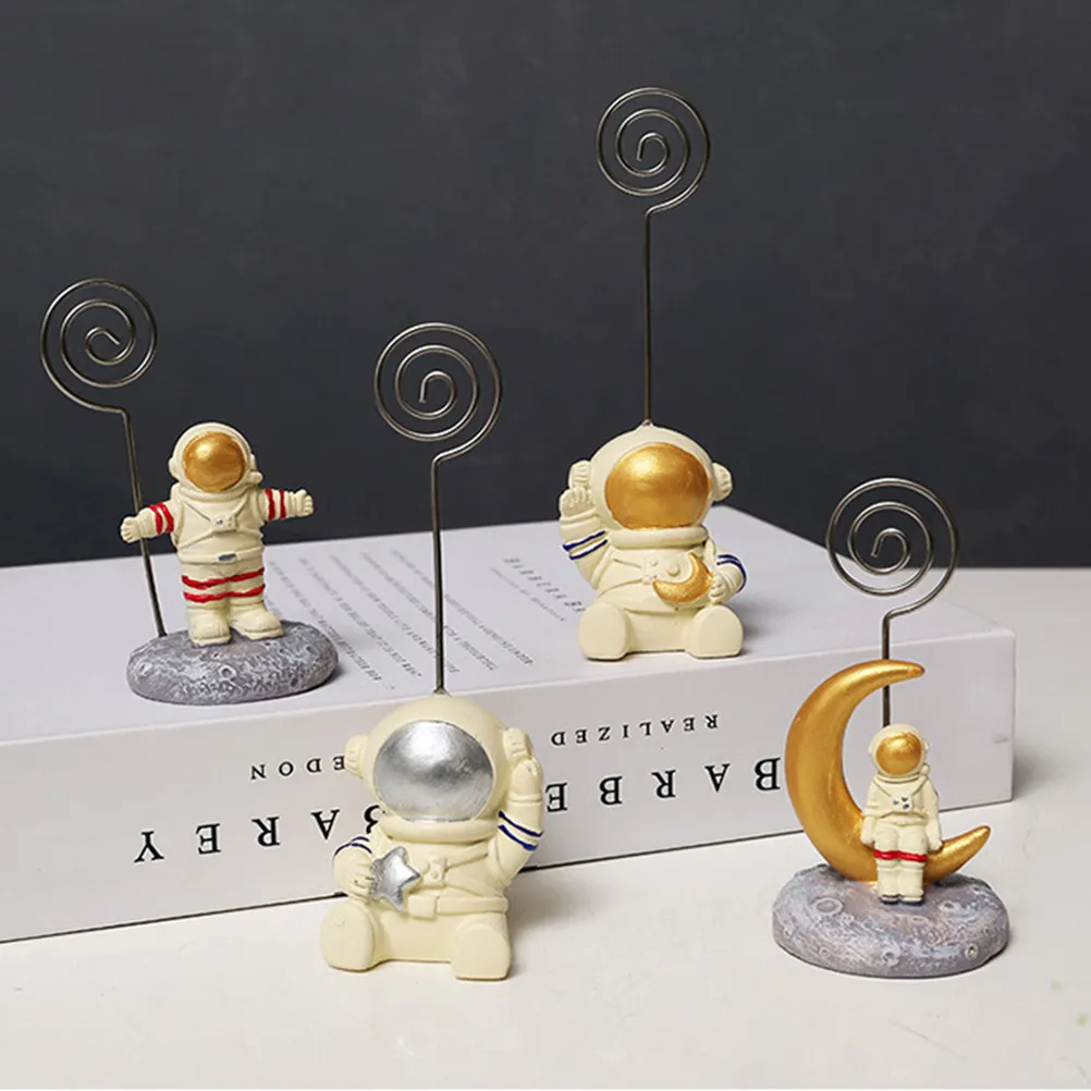 

Astronaut Photo Clip Holder Set for Memo Note Paper Name Card Desktop Decor Home Office Party Anniversary Warm Romantic