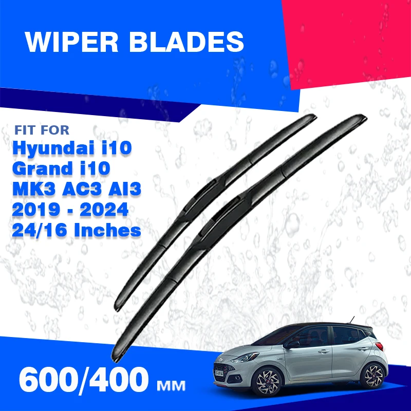 Para Hyundai i10 Grand i10 MK3 AC3 AI3 2020 2021 2022 2023 2024 limpiaparabrisas delantero cepillo de parabrisas accesorios de línea N