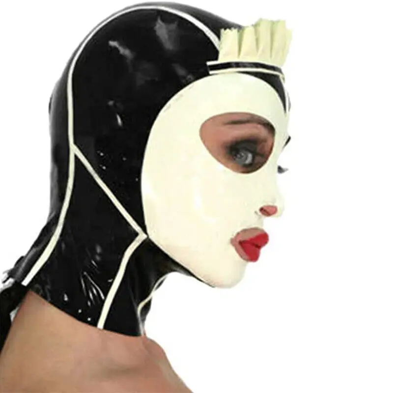 

Latex Hood Maid Rubber Mask Cosplay Club Costume