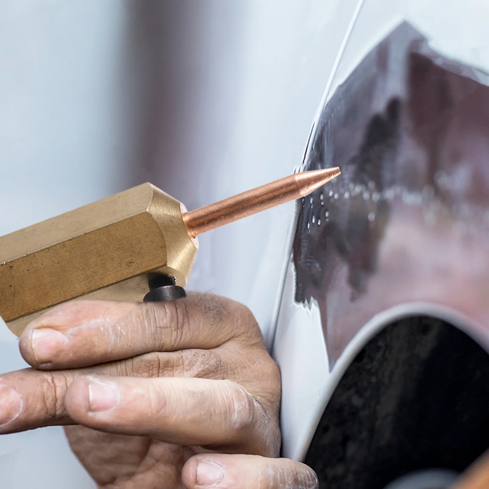 

Electric Auto Body Dent Repair Welding Hammer Titanium Sticks Chisel Hammer Seamless Metal Shaping Precision Welding Accessories