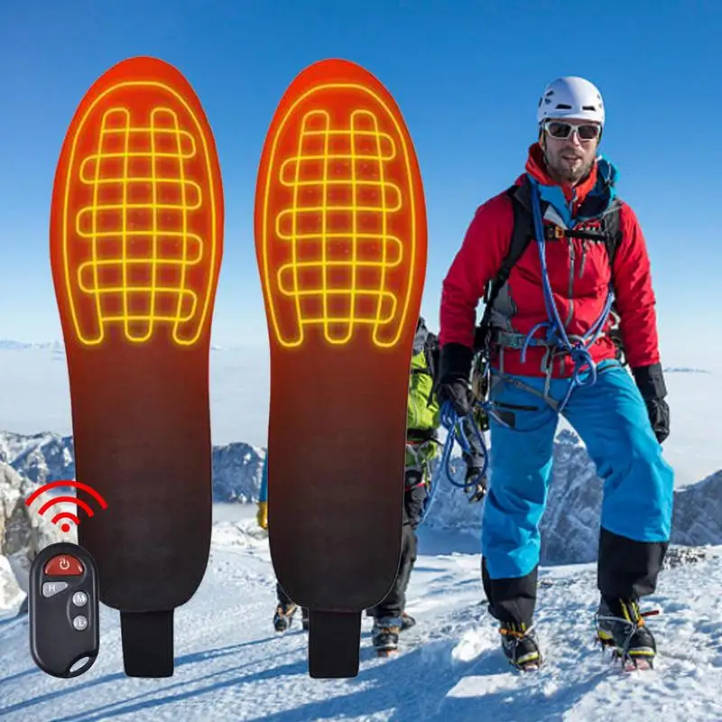 USB Heated Shoe Insoles Feet Warm Sock Pad Mat Wireless Temperature Electrically Heating Insoles Warm Thermal Insoles
