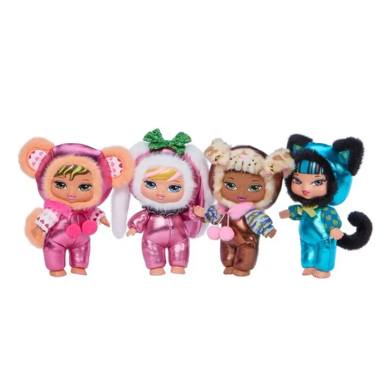 Original Bratz Bratziez Tokyo a Go-Go Series Blind Box Fuzzy Doll Keychain Collectible Desk Ornament Display Toy Bag Pendant