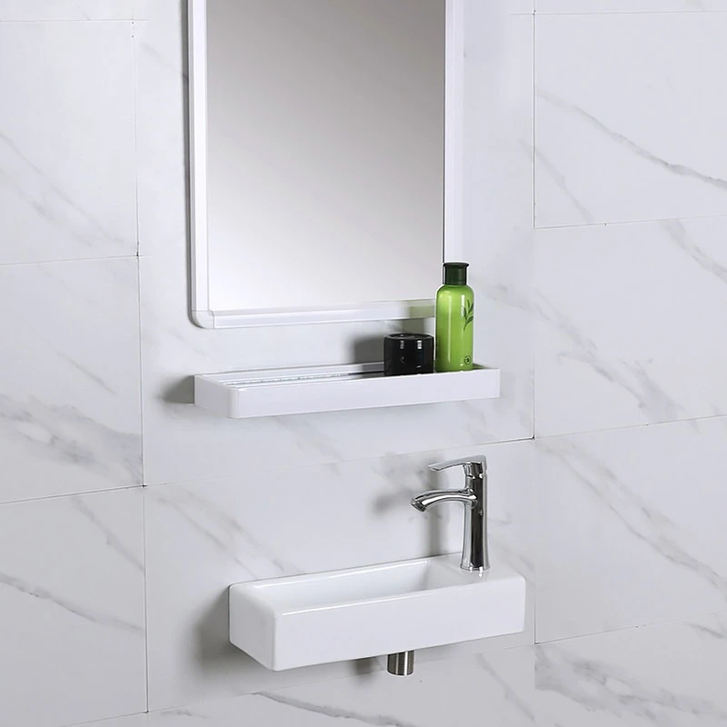 Small Mini Bathroom Sinks Wall Mounted Washbasin Easy Cleaning Washhand Stand Faucets and Sinks Space Saving Hand Wash Basin
