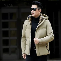 Yeae Korte Donsjack Designer Kleding Mannen Eendendons Vulling Luxe Heren Gewatteerd Jack Casual Man Sack 2024 Winter Jassen Man