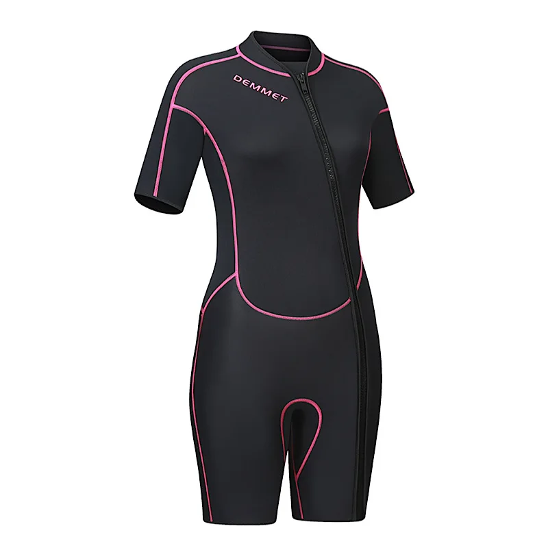 NEW Neoprene Diving suit 1.5MM Men Women Short-sleeved Wetsuit One-piece Swimsuit Swimming Surfing Snorkeling Keeping Warm