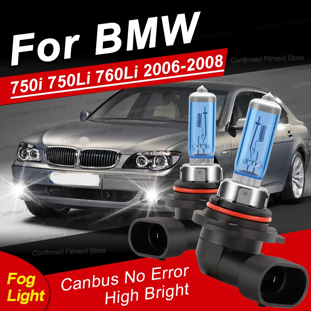 20000LM 6000K High Bright White Bulbs 9006 HB4 Canbus No Error Auto Halogen Front Fog Lamps For BMW 750i 750Li 760Li 2006-2008