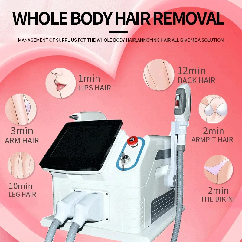 

2 in 1 Profesional IPL+Nd Yag Laser Hair Tatoo Removal Machine Portable Multifunction High-End Beauty Salon Use