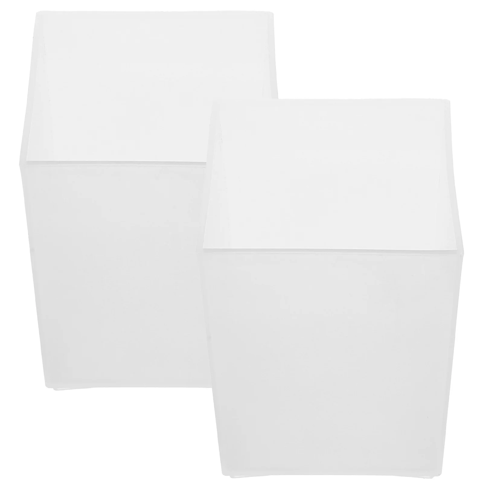 

2Pcs Plastic Pen Holder Square Desktop Organizer Pencil Container Stationery Desk Organizer for School Home