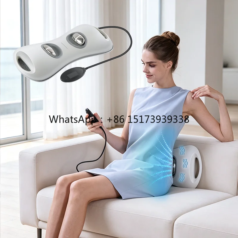 For Wellness Brand  Office and Car Use Back Massager Lumbar Massager with Heat and Vibration for Waist Pain Relief at Work