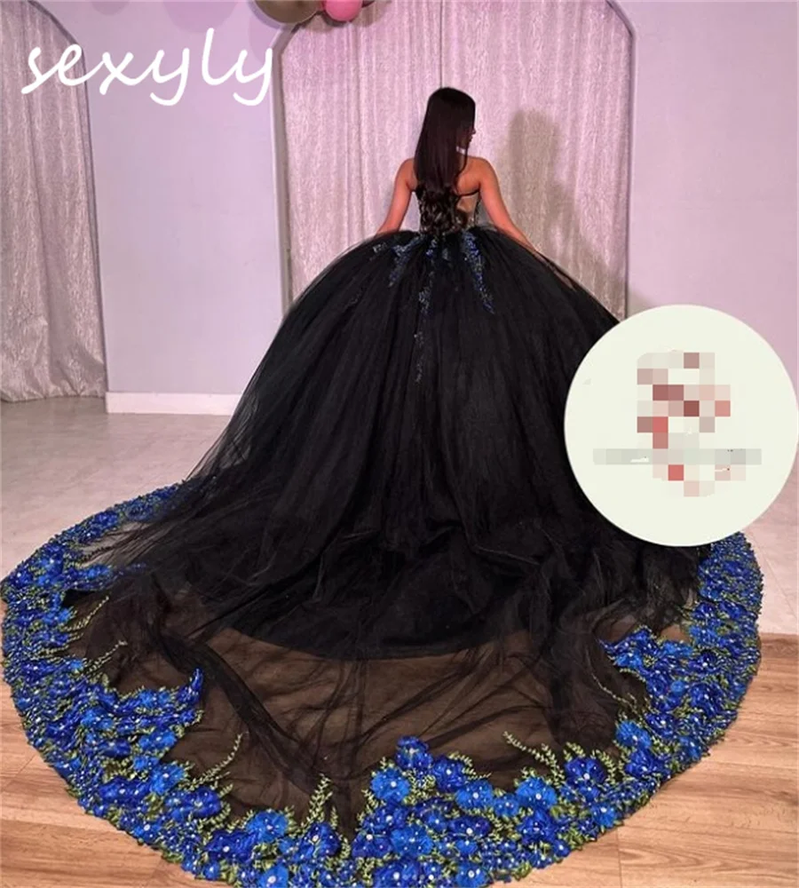 Роскошное черное мексиканское платье Quinceañera Sweetheart Puffy Charro Fifteen Birthday Dress Vestidos De Xv Años по индивидуальному заказу