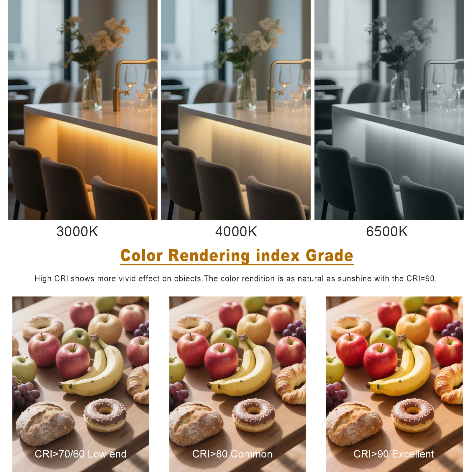 Tira de luces LED PCB de 5mm 8mm 12V 24V 2835 120LEDs/m 180LEDs/m cinta Flexible 1 corte LED RA90 luces de tira LED blancas naturales cálidas 5m 10m