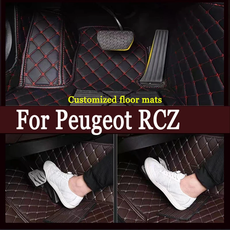 

Car Floor Mats For Peugeot RCZ T75 2009~2015 Luxury Leather Mat Rugs Carpets Durable Pad Set Car Accessories Interior Parts 2010