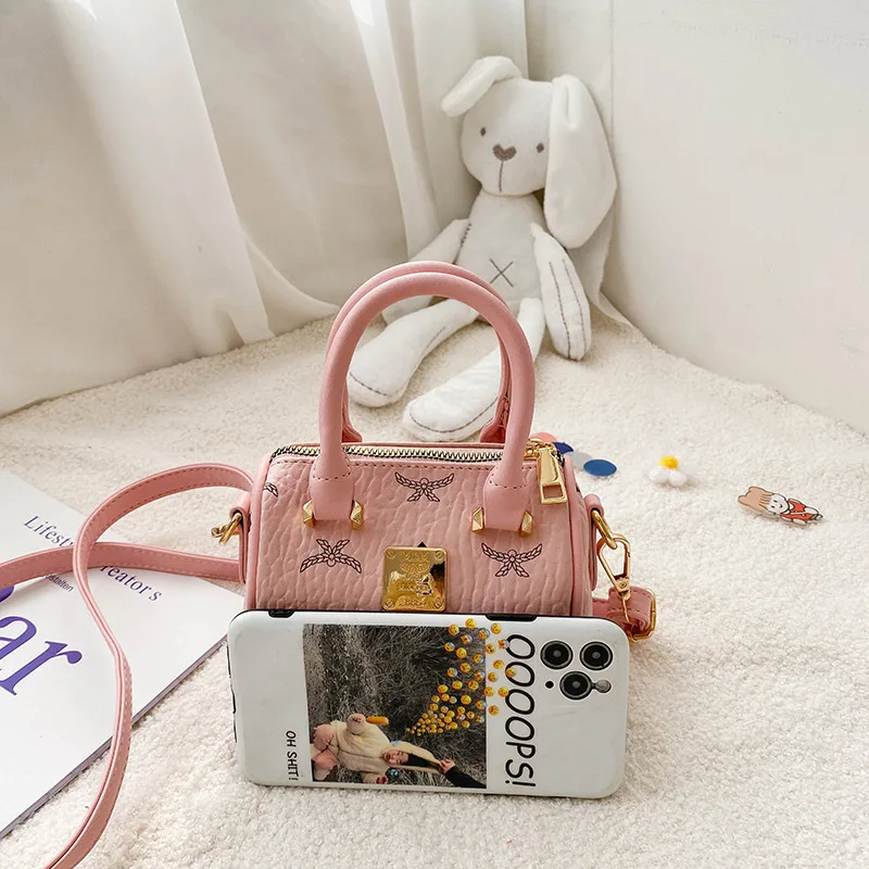 Qunq 2023 zimowa nowa dziewczęca torebka śliczna księżniczka z nadrukiem modna poduszka Mini torba Crossbody torby dla dzieci