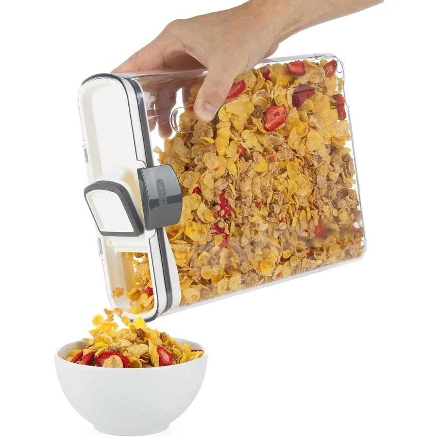 مجموعة حاويات تخزين الطعام المحكمة الغلق مكونة من 9 قطع من ProKeeper+ مجموعة علب الدقيق والسكر البلاستيكية الشفافة مع ملحقات مغناطيسية لـ #4