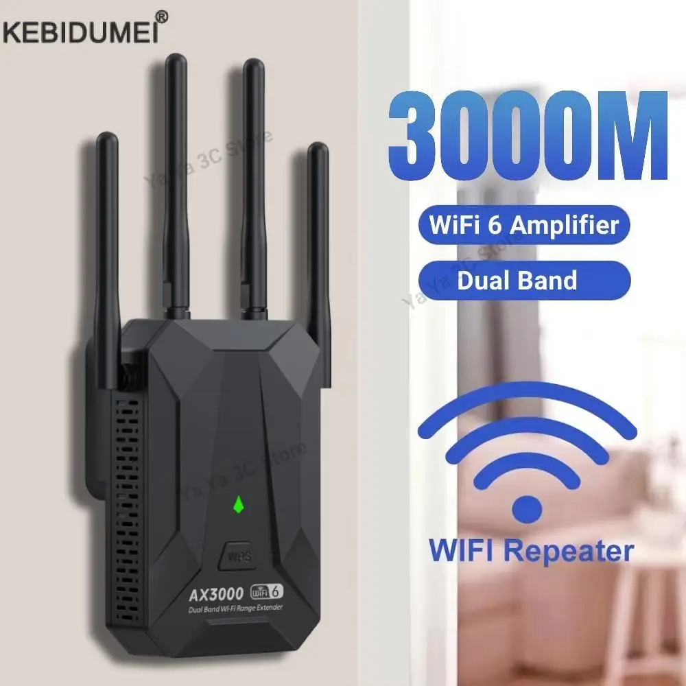 

3000Mbps 5Ghz Wireless WiFi Repeater 2.4G/5GHz Wi-Fi 6 Signal Amplifier Extender Router Network Wlan WiFi Repetidor