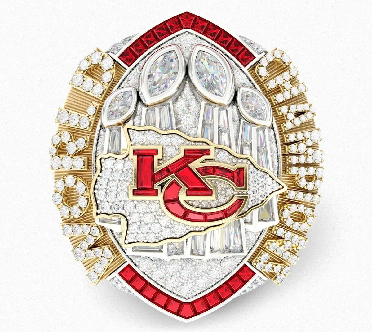 2024 New Kansas Chiefs Championship Ring, Rugby, Gift