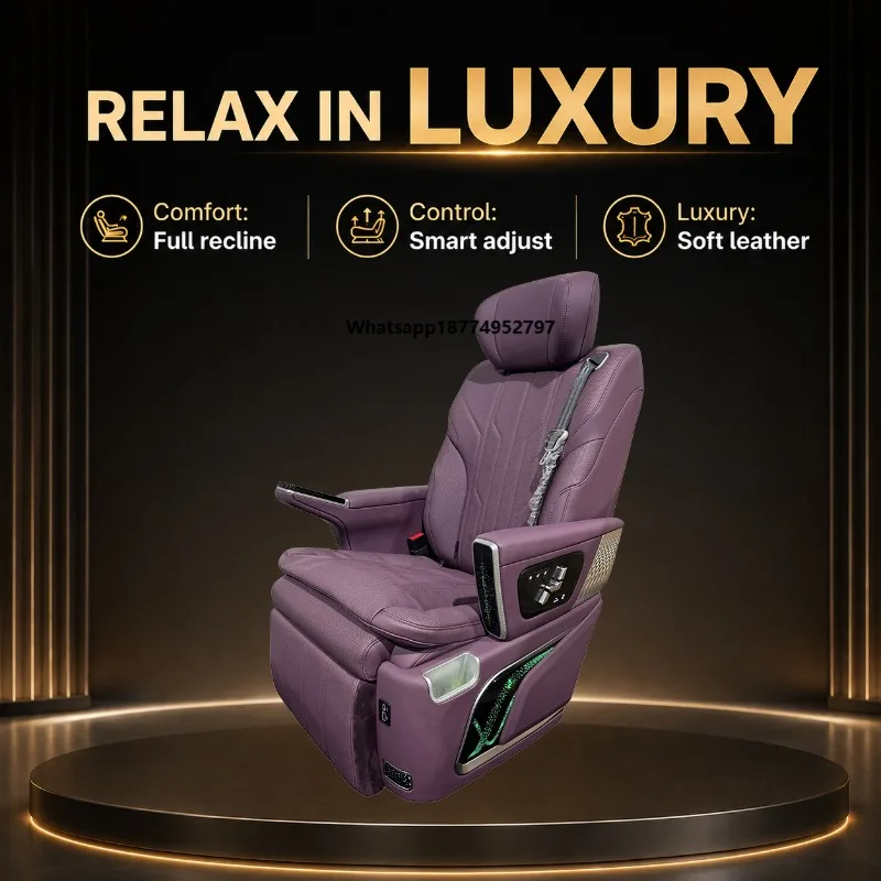 Global Hot Sale Heated Ventilated Leather MPV Captain Seat with Touch Screen Massage for Medium MPV Sienna GL8 M8