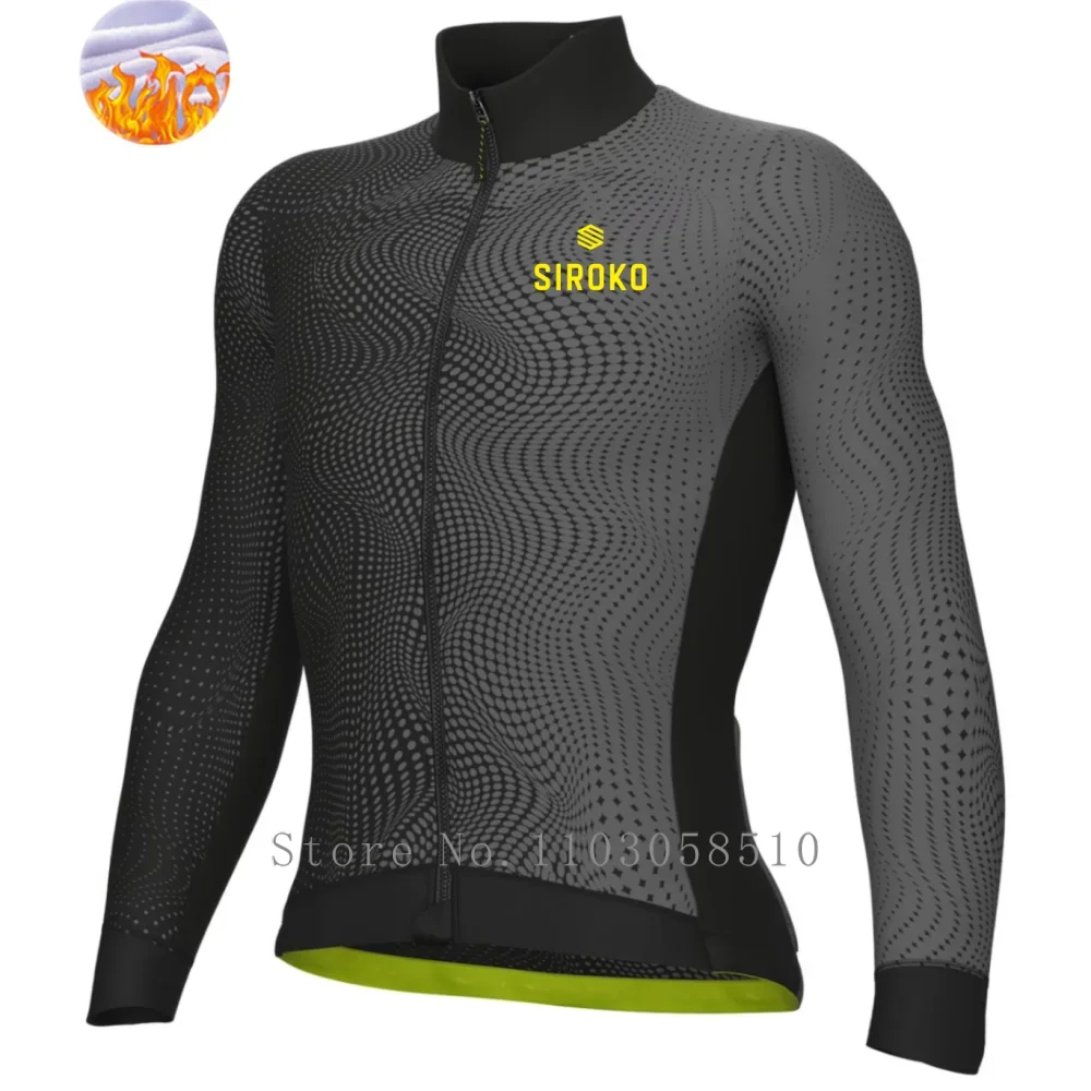 Siroko New Winter Cycling Jersey Thermal Fleece Long Sleeve Cycling Clothing MTB Bike Clothes Cycling Bicycle Thick Warm Jacket