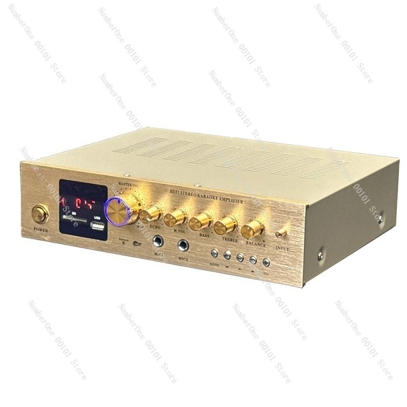 Factory Direct 5-Channel Home Amplifier, Karaoke High Power Stage Audio Mixer, Bluetooth Radio Power Amp with Card Input