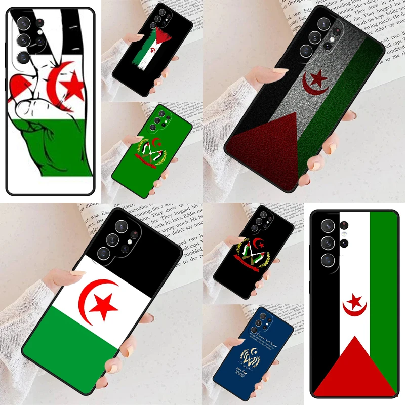 Western Sahara coat of Flag Phone Case For Samsung Galaxy S24 S23 S22 S21 Ultra S10 Note 10 Pro S20 Plus FE S9 S8 Cover