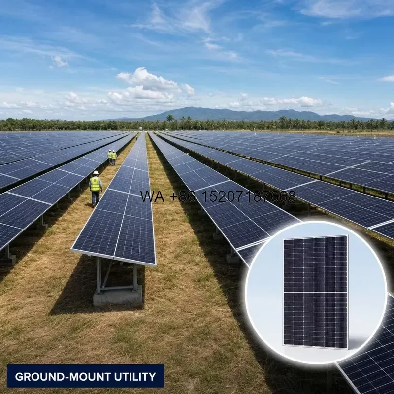 Wmwmnu 600W N for 5.0 Double Glass Bifacial Solar Module 23.23 Percent Efficiency Low Light Performance Cloudy Rainy