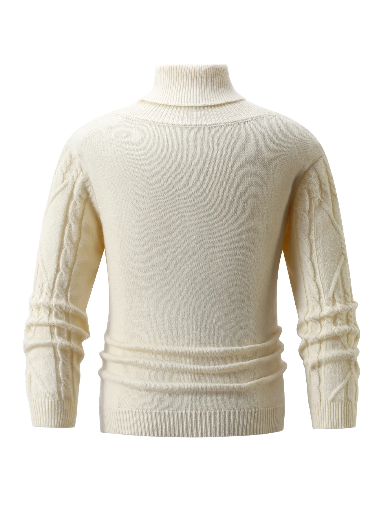 Boys' college style solid color Fried Dough Twists high lapel sweater knitted pullover suitable for school spring autumn winter