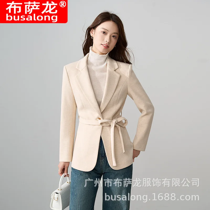2025New élégant mode costume décontracté femmes haut à manches longues professionnel petit Blazer formel femmes unique veste Workwear25612
