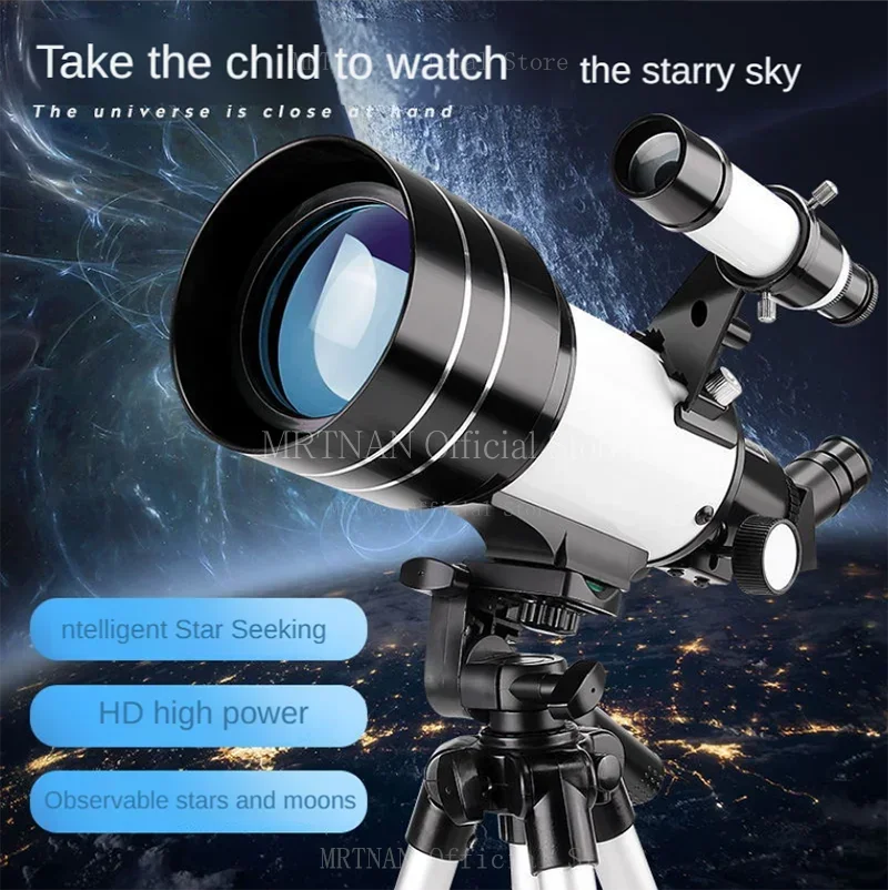 

Professional Astronomical Telescope F30070M HD High-Power Portable Tripod 150 Times Zoom Night Vision View Moon Star