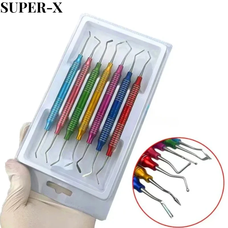 

7 шт./компл., набор эстетических наполнителей из смолы с двойной головкой, инструменты из периодической смолы, набор для восстановления полости рта