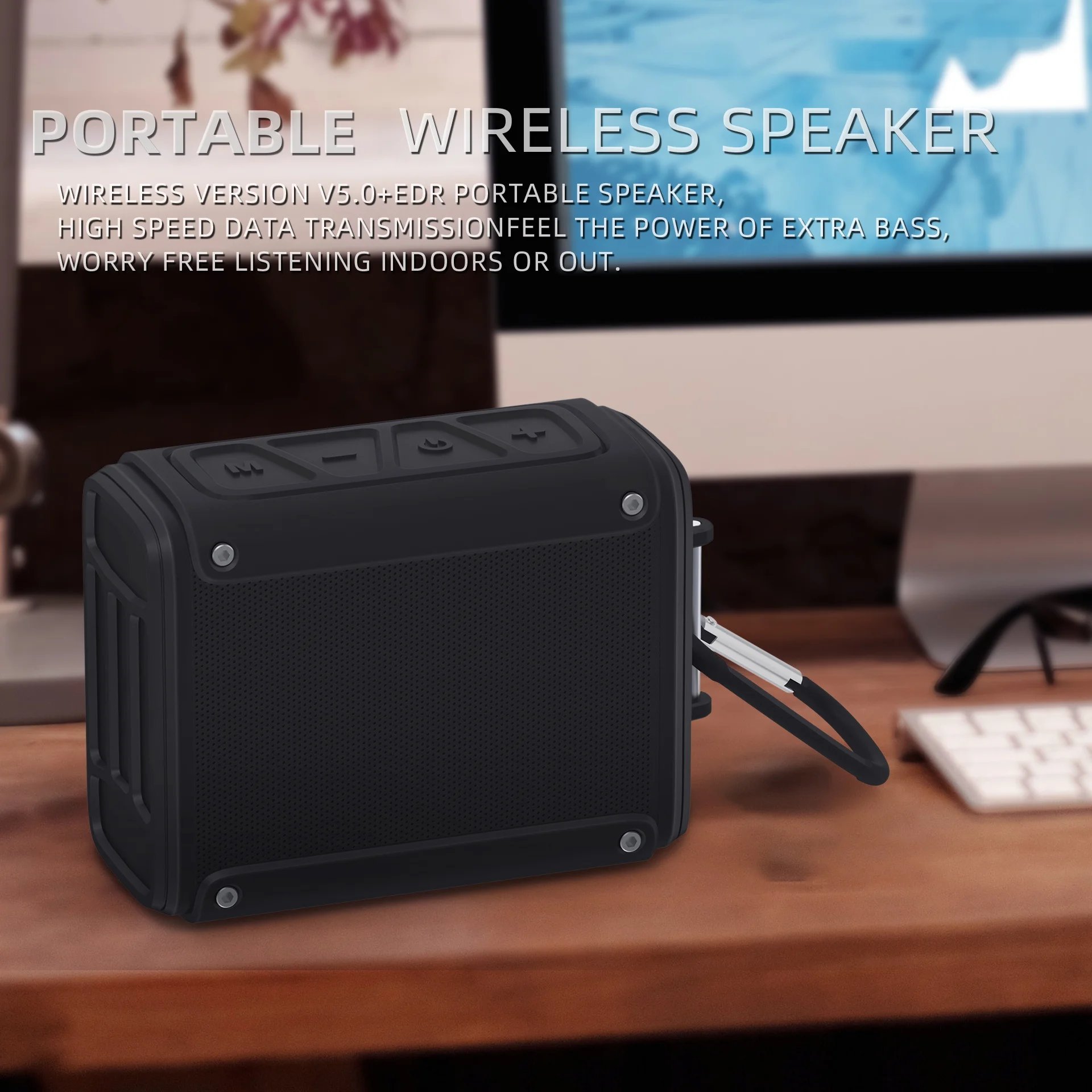 Wireless Speaker Portable Bluetooth-compatible Subwoofer Waterproof Loudspeaker Sound Box Support TF FM TWS Call for Outdoor