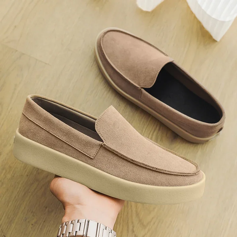 

Summer New Men Casual Shoes Luxury Brand Comfortable Business Shoes Breathable Suede Man Loafers Slip on Driving Shoes Zapatos