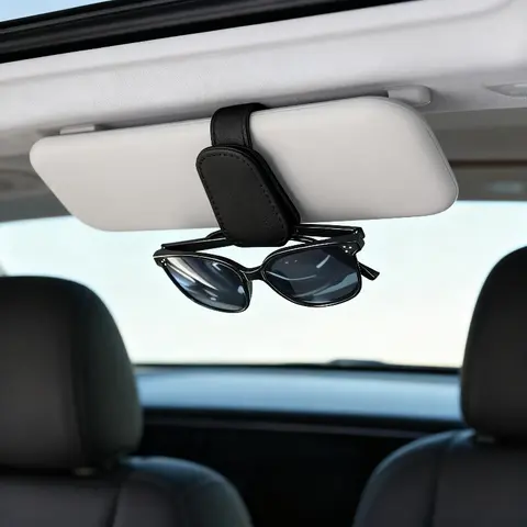 1개 차량용 안경 클립 휴대용 및 컴팩트 안경 및 티켓 자석 클립 보관 차량용 선쉐이드 내부 액세서리