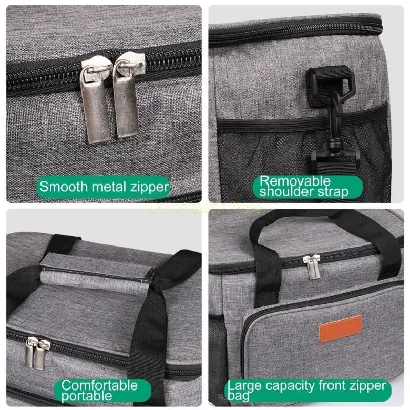 كيس حراري x90d حرارة كبيرة من النزهات حقيبة معزولة للتخييم للتخييم #4