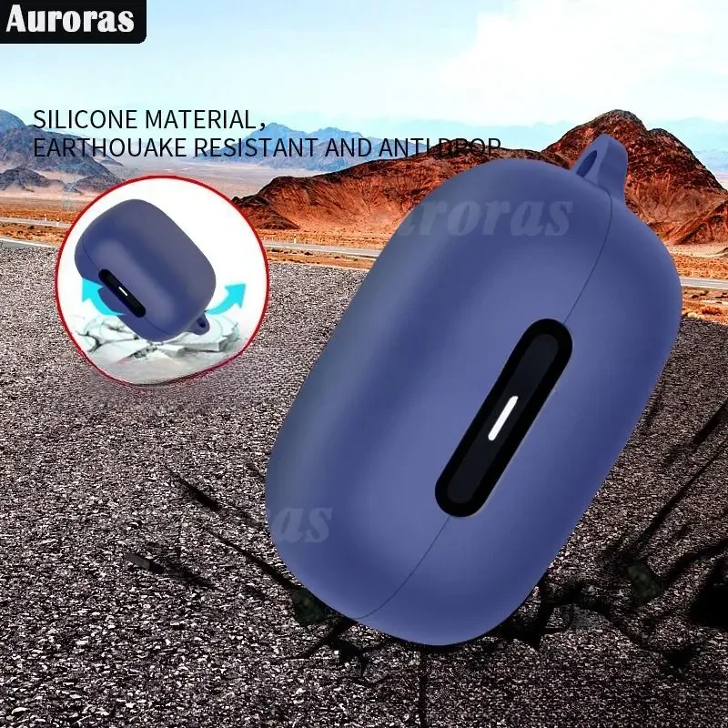 

For Anker Soundcore C40i Case Silicone Solid Color Shockproof Earphone Accessories Protector For AnkeSoundcore C40i anker Cover