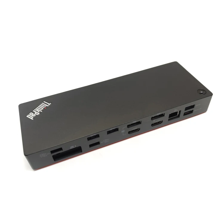 Estação de ancoragem com adaptador AC, Thunderbolt 3, Hub USB 3.1, Estação de ancoragem, USB-C, Laptop, Workstation, Thinkpad, 40AN0135US