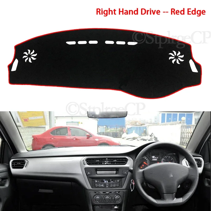 المضادة للانزلاق حصيرة غطاء لوحة القيادة وسادة ظلة داشمات اكسسوارات السيارات C إليزيه لسيتروين C-Elysee 2014 2015 2016 2017 2018 2019 #2