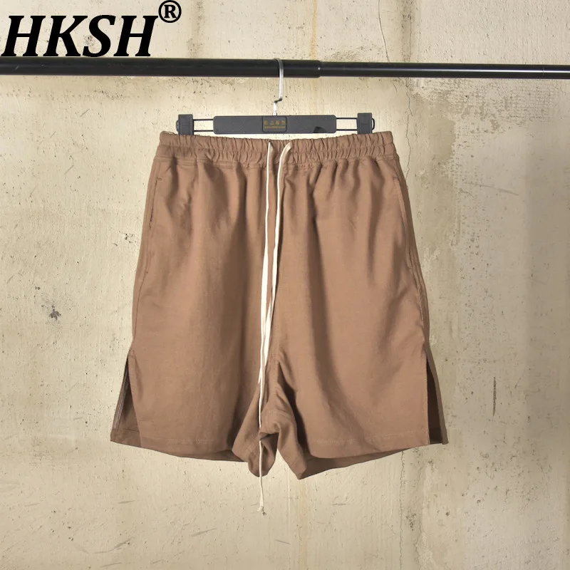 

HKSH Niche Design RO Style Темные трикотажные корейские льняные повседневные шорты, летние новые мужские капри, женские модные шорты в стиле Ins из Гонконга HK20986