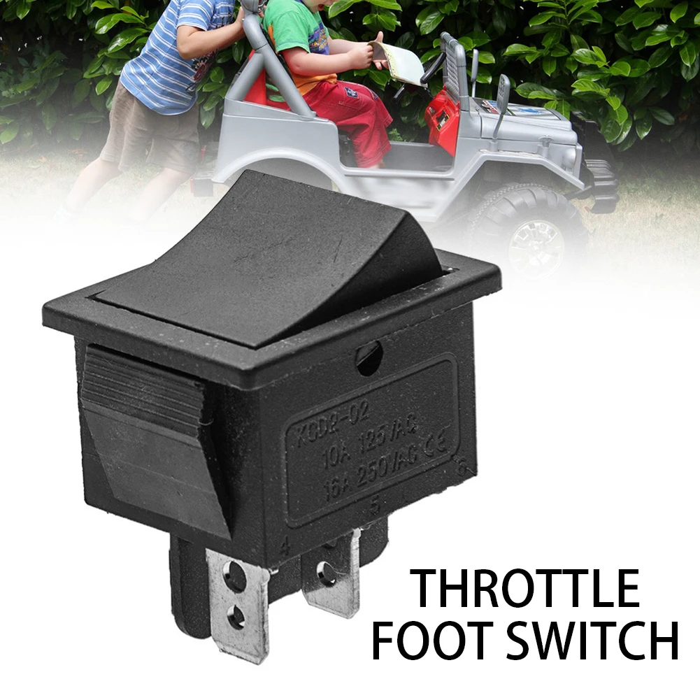 3pcs Rocker Foot Switch,Electric Cars Accelerator Foot Pedal Reset-Control Switch 2-Pin Socket Replacement Throttle Control
