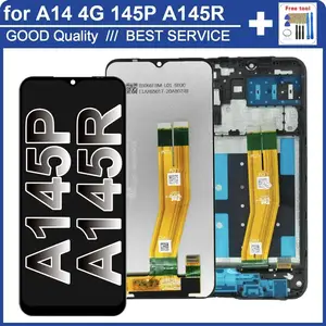 Bilashmart Tested LCD Samsung Galaxy A14 4G A145P LCD Display Touch Screen Digitizer Replacement Samsung A145 A145R LCD With Frame