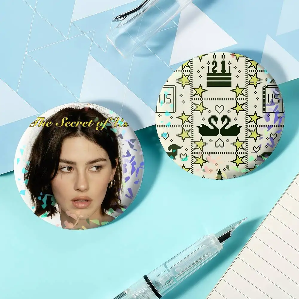 Singer Gracie Abrams Laser Badge Ensemble Lapel Pins for Backpacks Briefcase Brooch Clothes Gifts