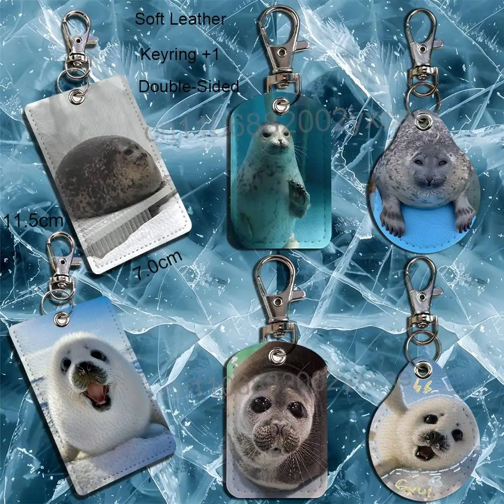Chonky Neil the Seal Fat Seal Holder For Bank Business Work Card Holder Student Card Case Bus Card Keychain