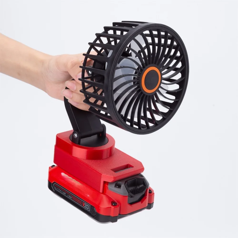 Portable Battery Fan For Craftsman V20 20 Volt Max Lithium-ion Fore-and-aft Adjustment For Indoor/Outdoor/camp/Outdoor Fishing