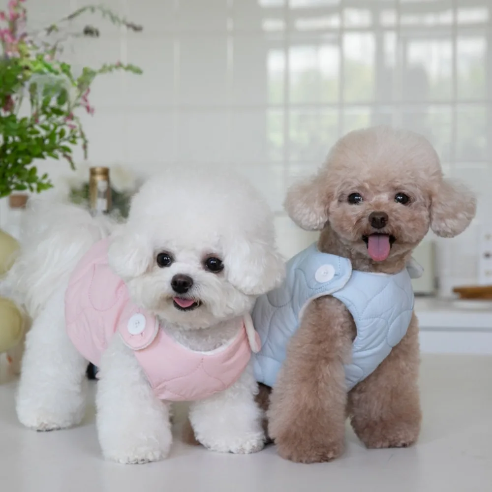 Autumn and Winter Dog Love Embroidered Coat Warm Short Vest Pet Clothing Dog Costume Puppy Dog Christmas Clothes Pet Clothes